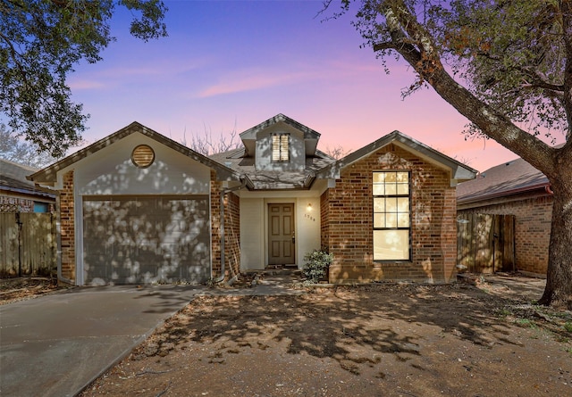 view of property with a garage