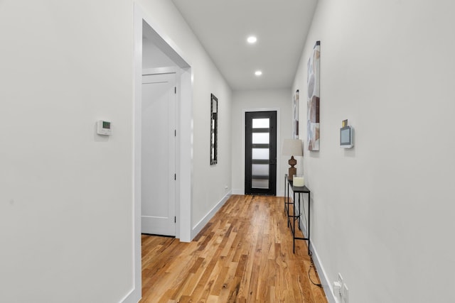 entryway featuring light hardwood / wood-style flooring