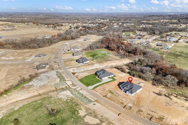 aerial view featuring a rural view