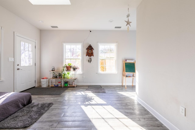 entrance foyer featuring light hardwood / wood-style flooring