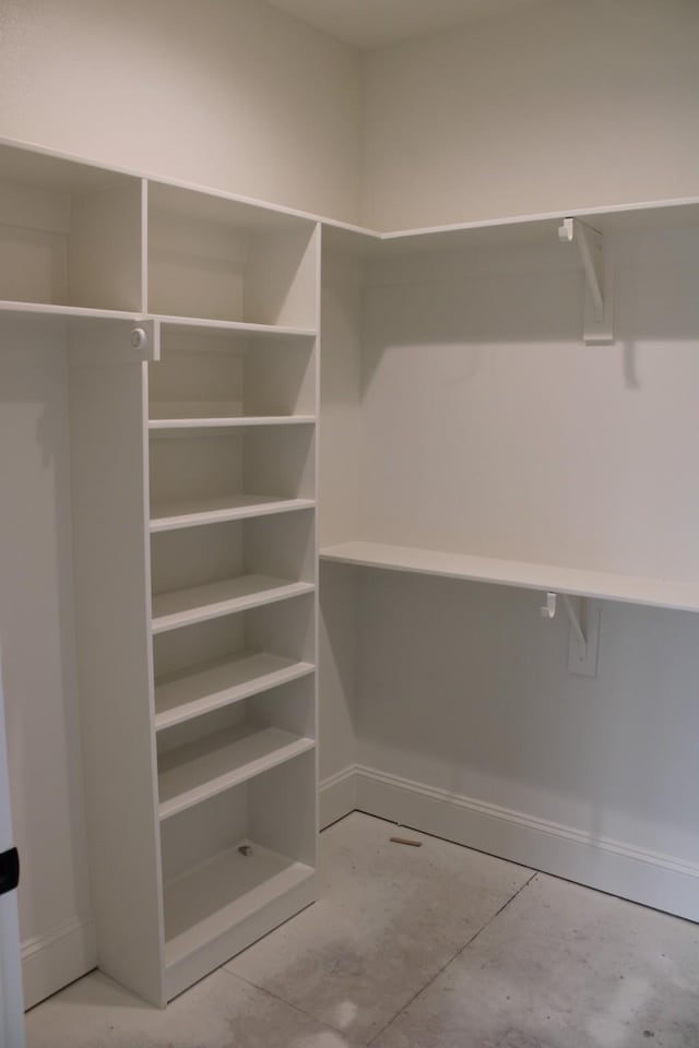 view of walk in closet