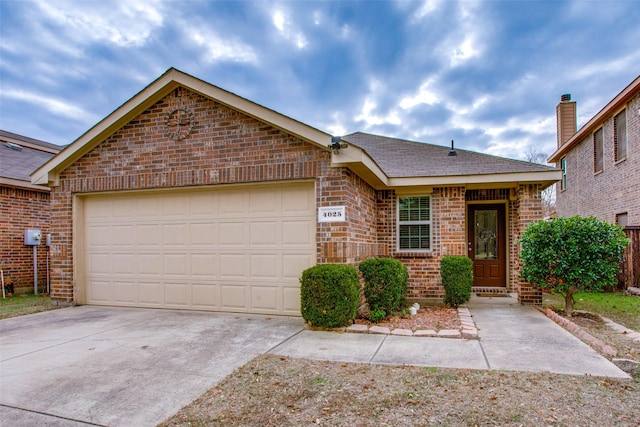 ranch-style house with a garage