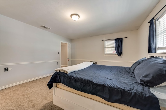 bedroom with carpet floors