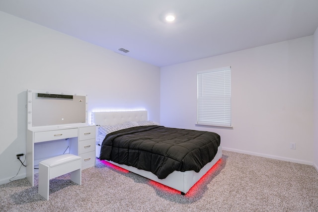 view of carpeted bedroom