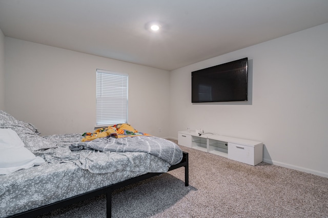 bedroom featuring carpet