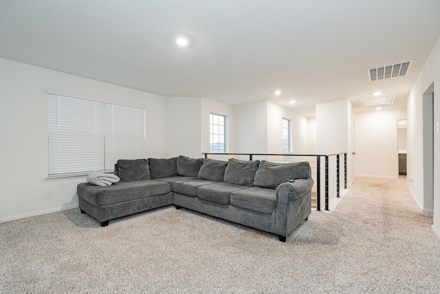 view of carpeted living room