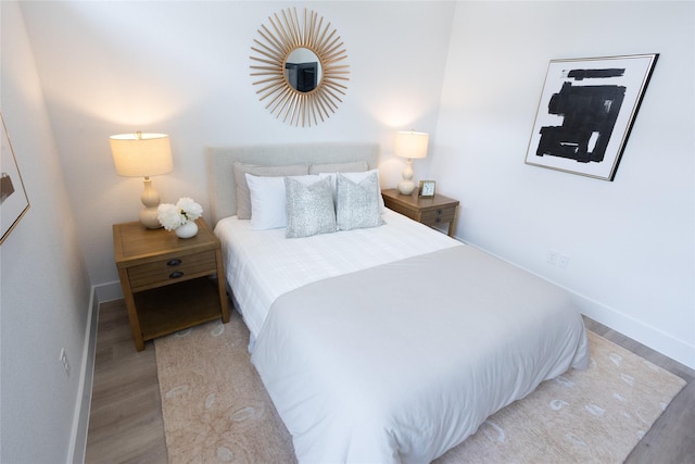 bedroom featuring light wood-type flooring