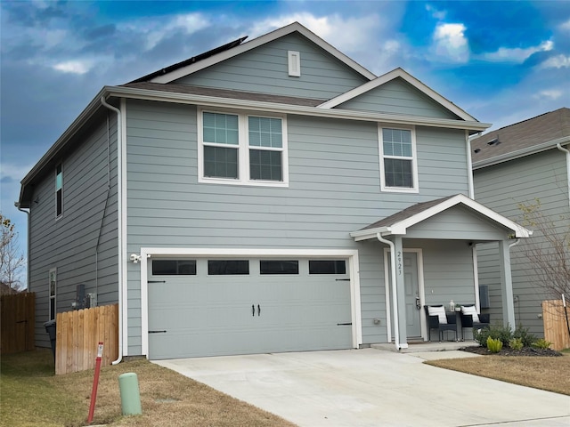 view of front of home featuring a garage