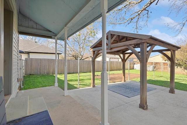 view of patio with a gazebo