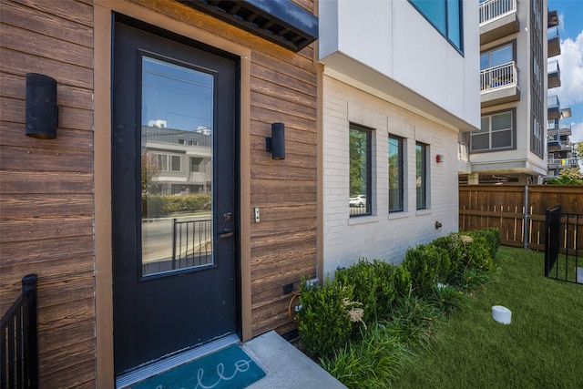 view of doorway to property