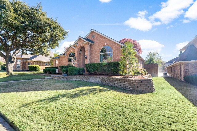 view of front property with a front yard