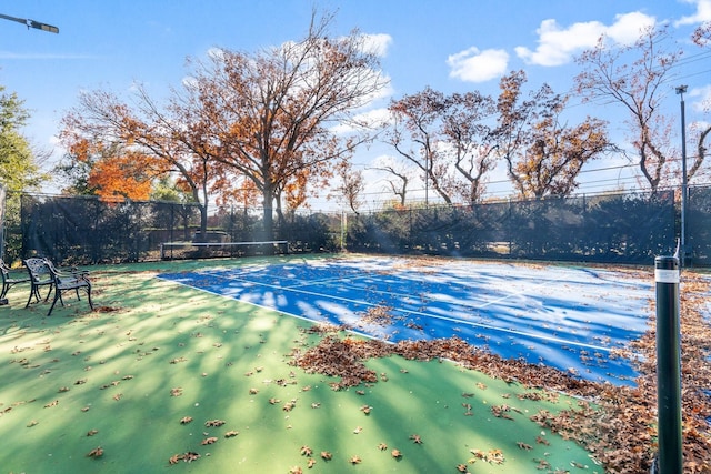 view of sport court