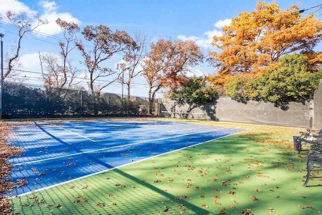 view of tennis court