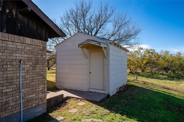 view of shed