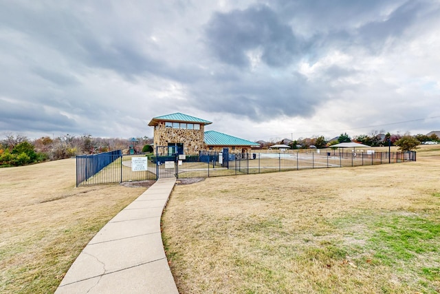 exterior space with a playground