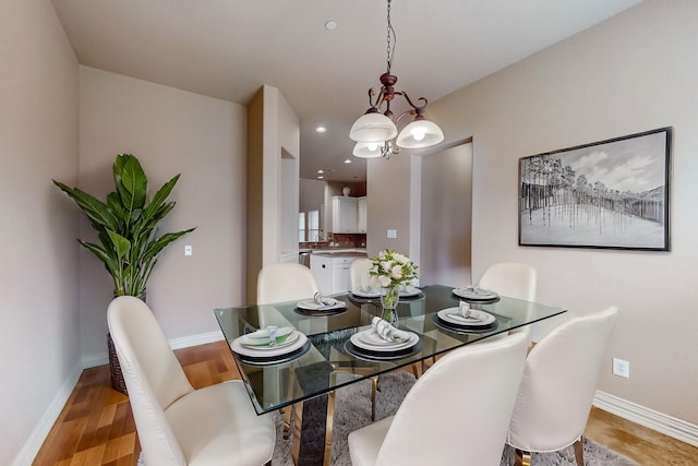 dining room featuring light hardwood / wood-style flooring