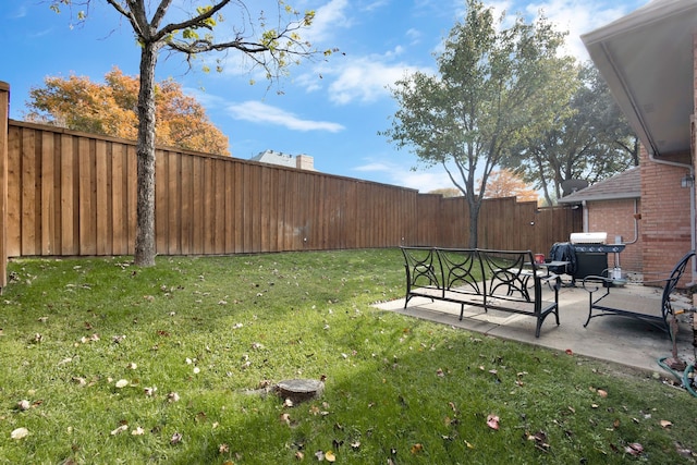 view of yard with a patio