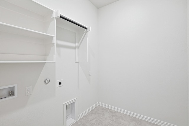 clothes washing area featuring washer hookup, hookup for a gas dryer, and hookup for an electric dryer