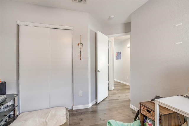 interior space with light hardwood / wood-style flooring