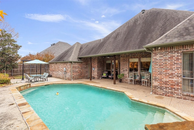 view of pool with a patio area