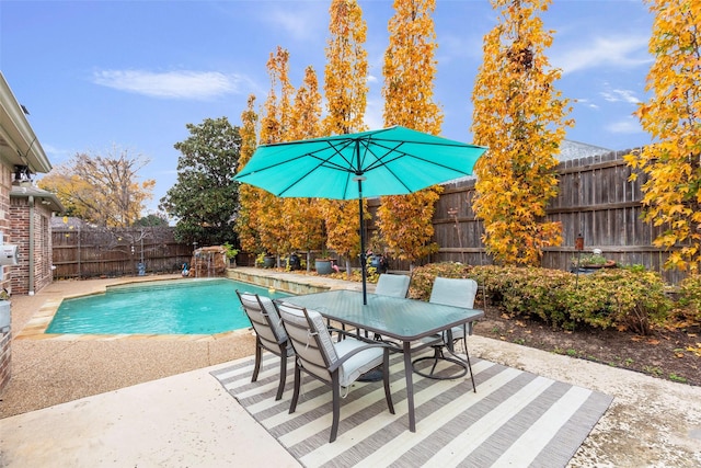 view of pool with a patio