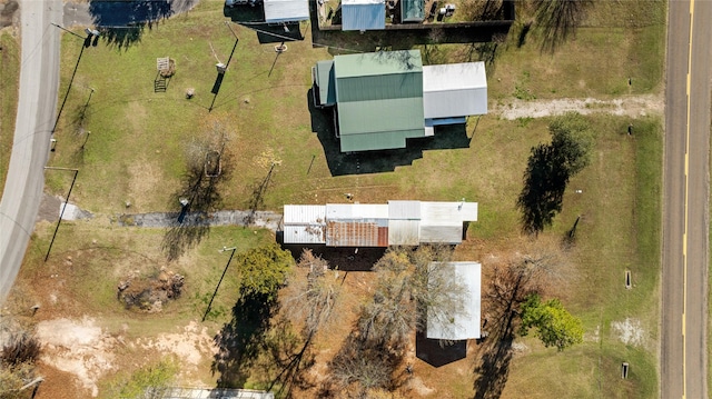 drone / aerial view with a rural view