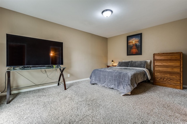 bedroom with carpet