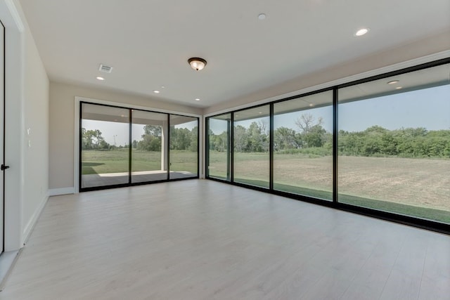 empty room featuring light wood-type flooring