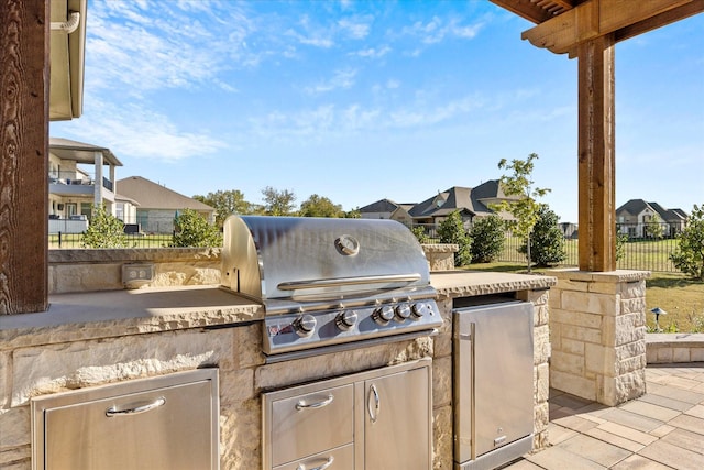 view of patio featuring area for grilling