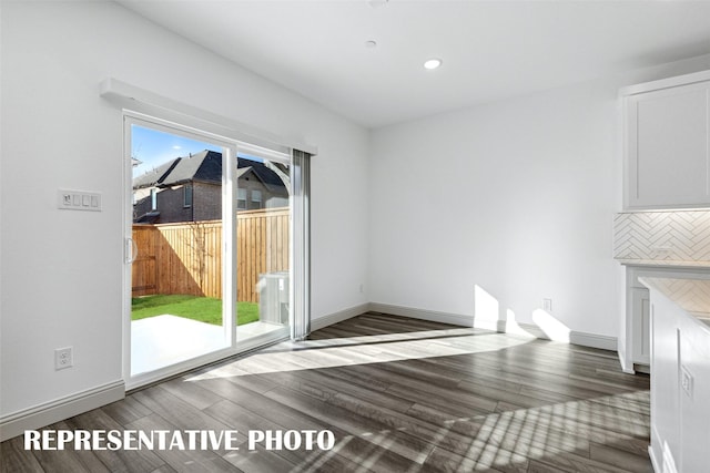 interior space featuring dark hardwood / wood-style floors