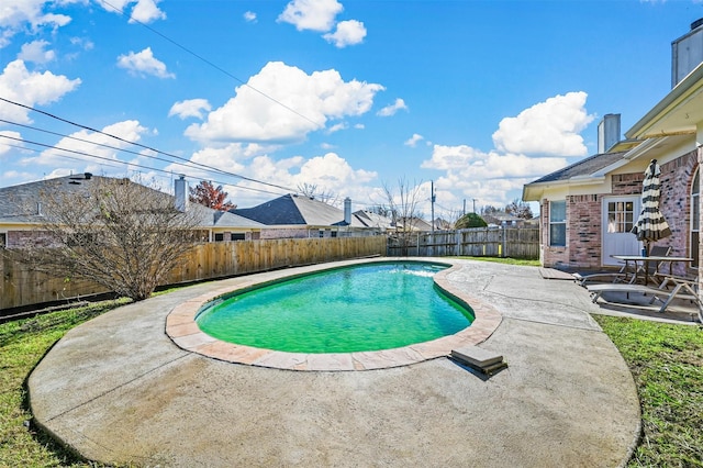 view of pool featuring a patio area