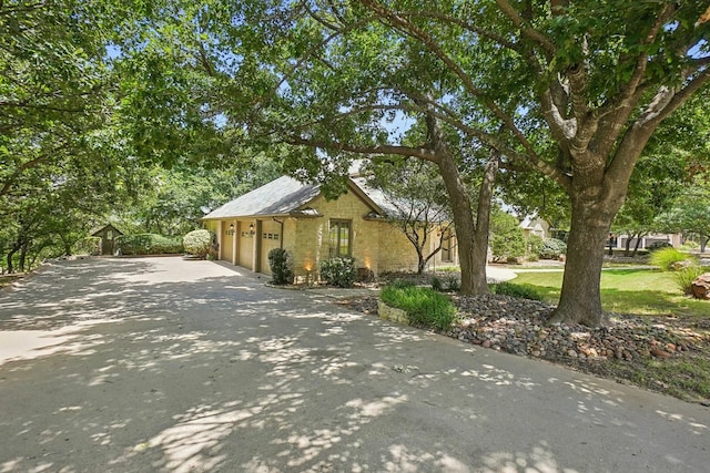 view of front of home featuring a garage