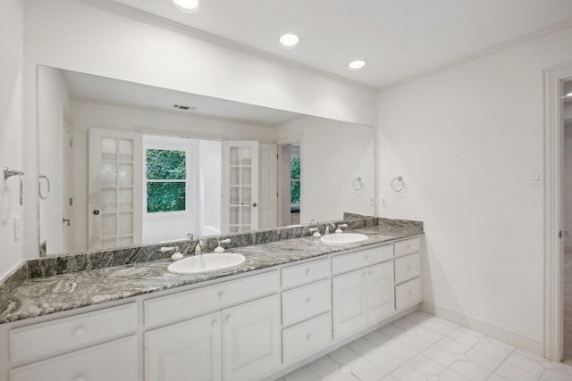 bathroom featuring vanity