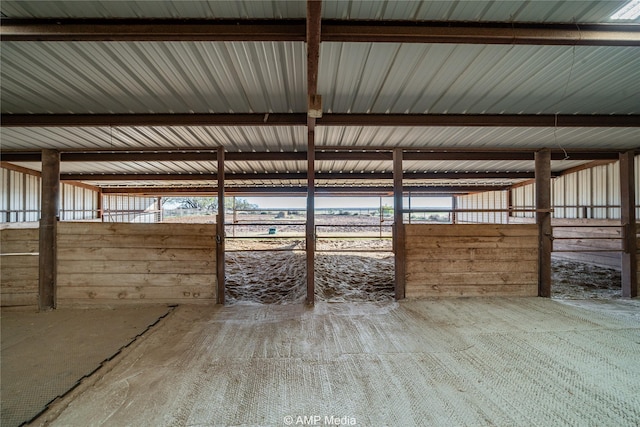 view of horse barn