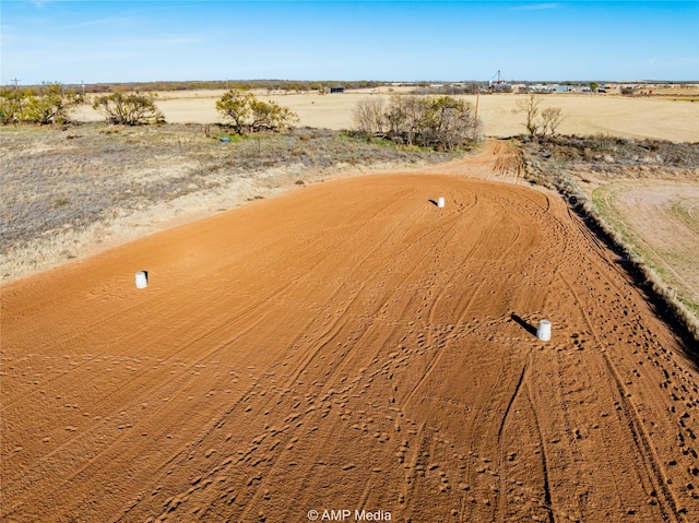 aerial view with a rural view