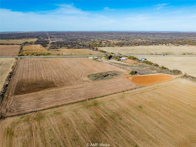 drone / aerial view with a rural view