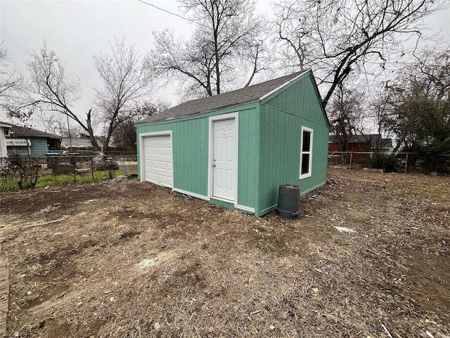 view of outdoor structure featuring a garage