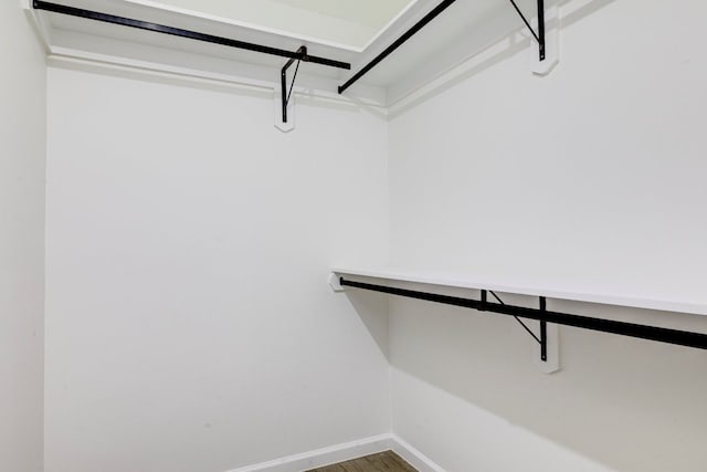 spacious closet featuring hardwood / wood-style flooring