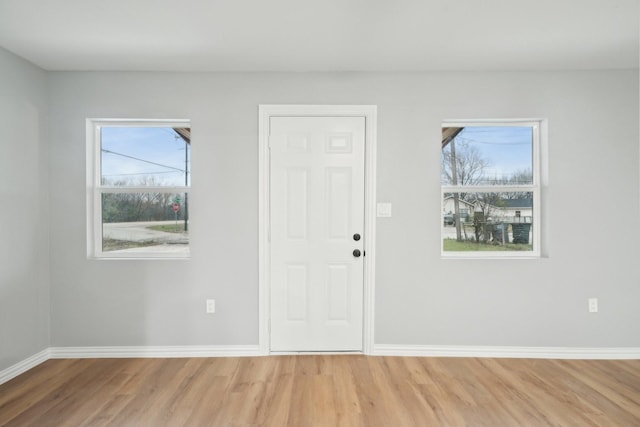 entrance foyer with wood-type flooring