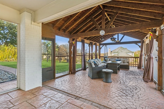 view of patio featuring outdoor lounge area