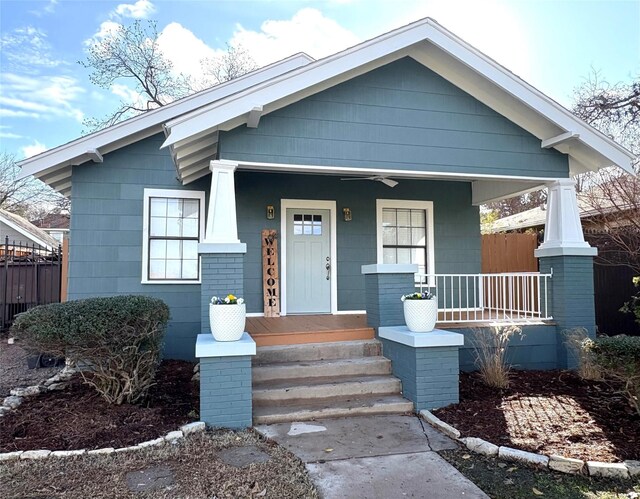 bungalow with covered porch