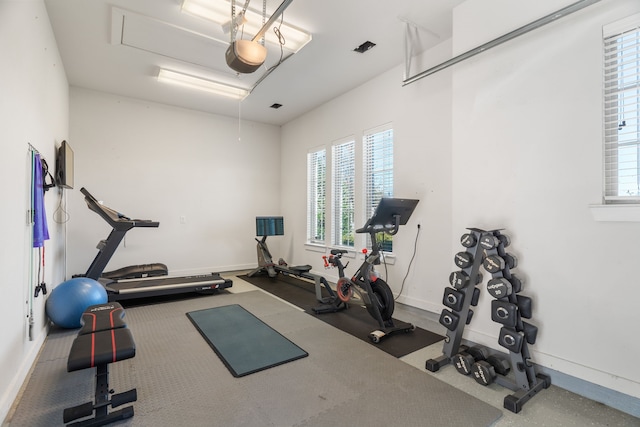 view of workout room