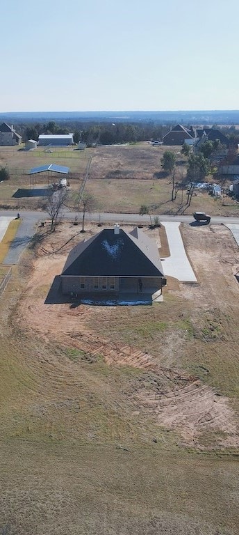 aerial view featuring a rural view