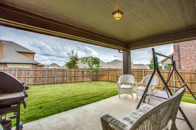 view of patio / terrace with a grill