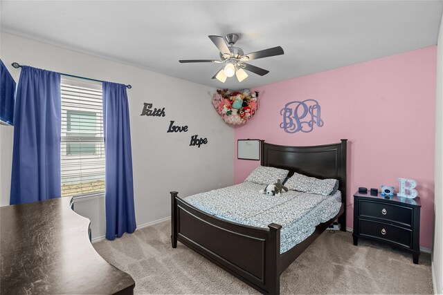 view of carpeted bedroom