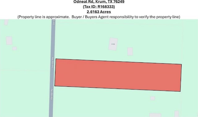 000 Odneal Rd, Krum TX, 76249 land for sale