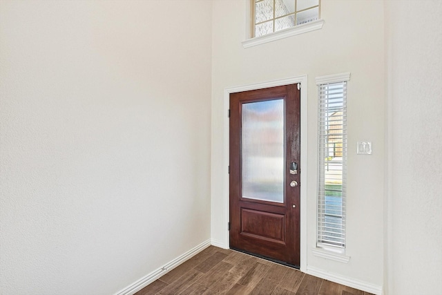 entrance foyer with hardwood / wood-style floors