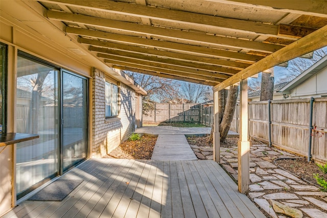 view of wooden terrace