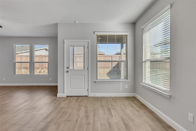 entrance foyer featuring light hardwood / wood-style flooring