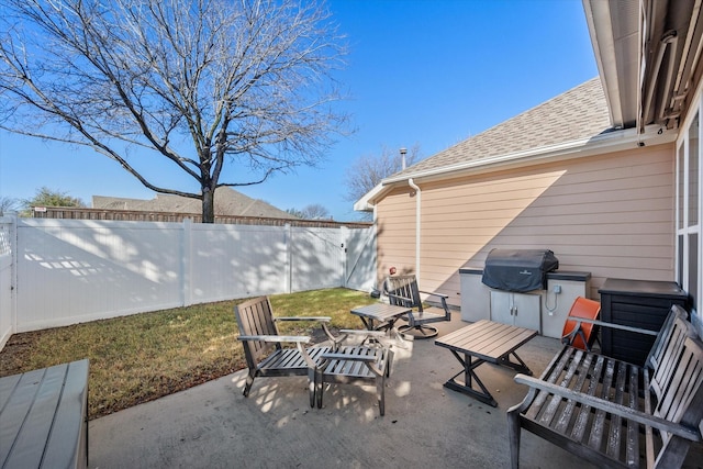 view of patio / terrace with area for grilling